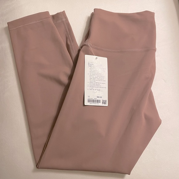 NWT Lululemon Wunder High Rise Pants 25” Leggings Twilight Rose Color Size 12 - Picture 2 of 8